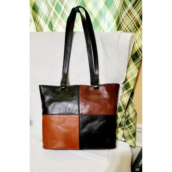 Patricia Nash Danville Womens Black Brown Tote Handbag Leather Color Blo…‎ - Picture 3 of 7